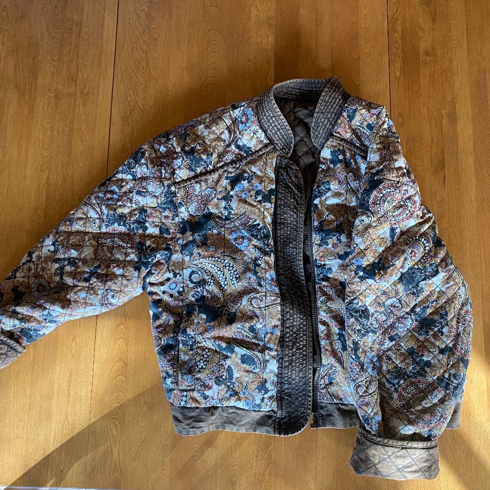 Free People Reversible Quilted Bomber Jacket